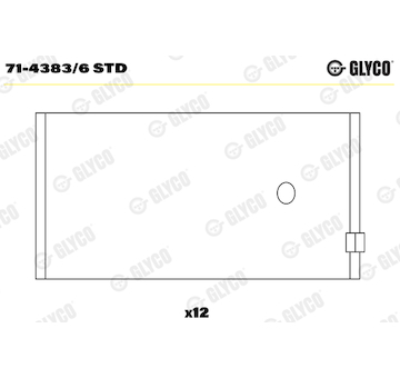 Ojniční ložisko GLYCO 71-4383/6 STD