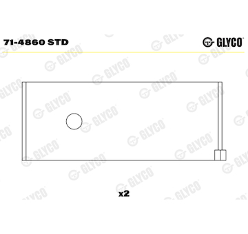 Ojniční ložisko GLYCO 71-4860 STD
