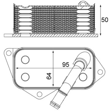Olejový chladič, motorový olej MAHLE ORIGINAL CLC 12 001S