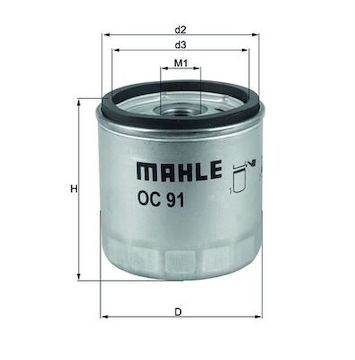 Olejový filtr MAHLE ORIGINAL OC 91