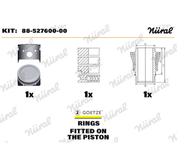 Opravná sada, píst/vložka válce NÜRAL 88-527600-00