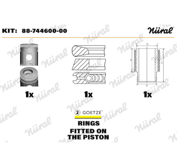 Opravná sada, píst/vložka válce NÜRAL 88-744600-00