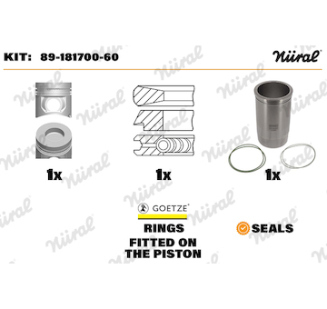 Opravná sada, píst/vložka válce NÜRAL 89-181700-60