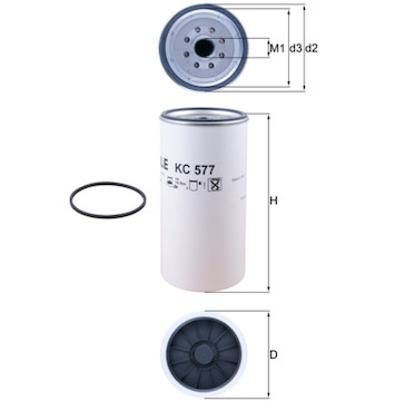 Palivový filtr MAHLE ORIGINAL KC 577D