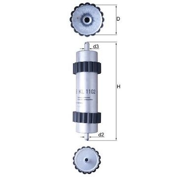 Palivový filtr MAHLE ORIGINAL KL 1102