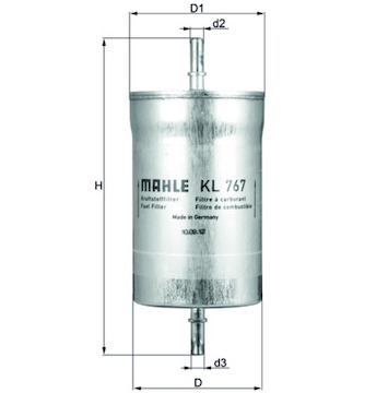 Palivový filtr MAHLE ORIGINAL KL 767