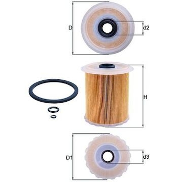 Palivový filtr MAHLE ORIGINAL KX 75D