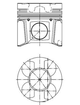 Píst KOLBENSCHMIDT 40079600