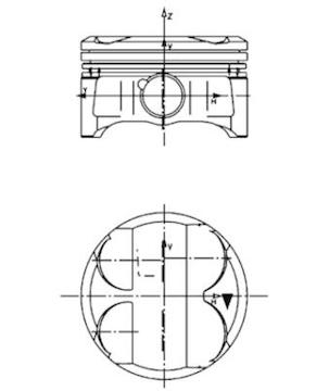 Píst KOLBENSCHMIDT 40086610