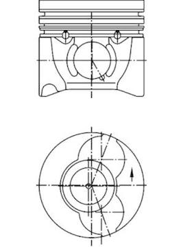 Píst KOLBENSCHMIDT 40405610