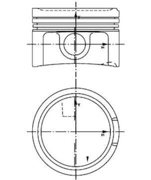 Píst KOLBENSCHMIDT 40434600