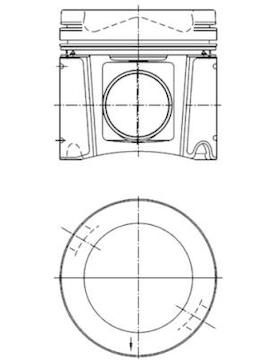 Píst KOLBENSCHMIDT 40463601