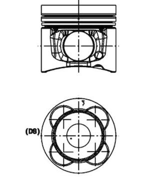 Píst KOLBENSCHMIDT 40476610