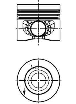 Píst KOLBENSCHMIDT 40558610