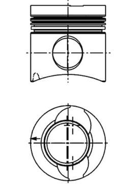 Píst KOLBENSCHMIDT 40667602
