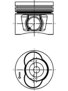 Píst KOLBENSCHMIDT 40715600