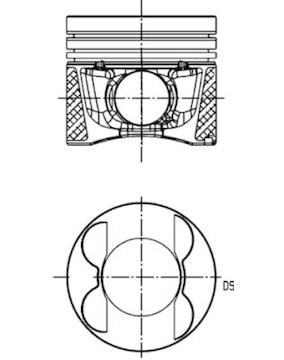 Píst KOLBENSCHMIDT 40809620