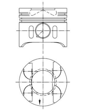 Píst KOLBENSCHMIDT 41014600