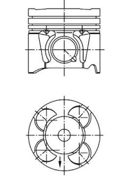 Píst KOLBENSCHMIDT 41287620