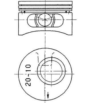 Píst KOLBENSCHMIDT 90245620