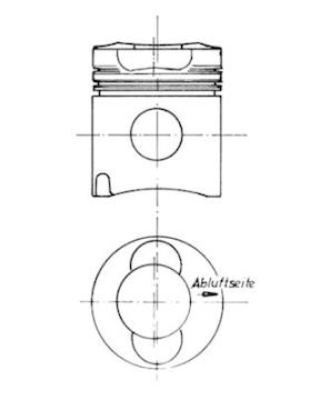 Píst KOLBENSCHMIDT 90669600