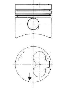 Píst KOLBENSCHMIDT 90732620