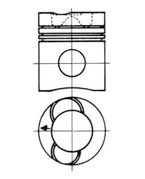 Píst KOLBENSCHMIDT 90733700