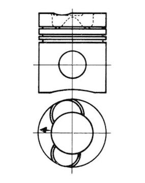 Píst KOLBENSCHMIDT 90737600