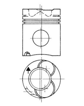 Píst KOLBENSCHMIDT 90738700