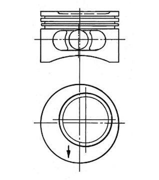 Píst KOLBENSCHMIDT 90760600