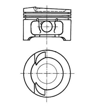 Píst KOLBENSCHMIDT 91033600
