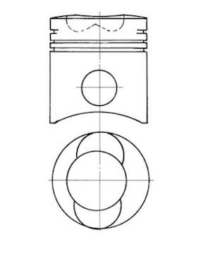 Píst KOLBENSCHMIDT 91043700