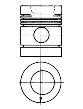Píst KOLBENSCHMIDT 91118600
