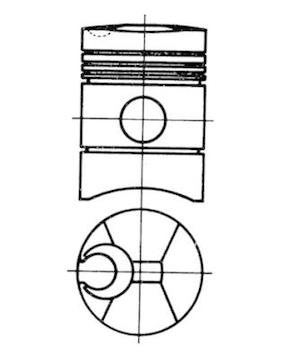 Píst KOLBENSCHMIDT 91254600