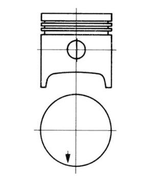 Píst KOLBENSCHMIDT 91334700