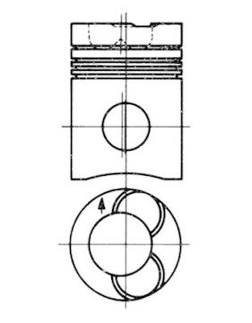 Píst KOLBENSCHMIDT 91359600