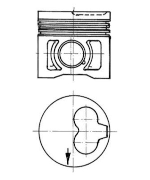 Píst KOLBENSCHMIDT 91386600