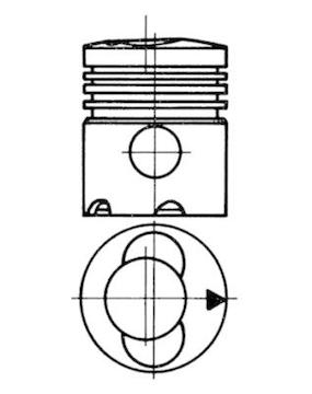 Píst KOLBENSCHMIDT 91395700