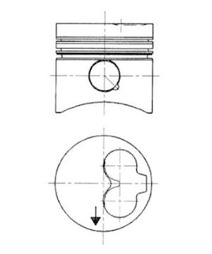 Píst KOLBENSCHMIDT 91418600