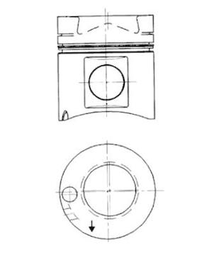 Píst KOLBENSCHMIDT 91467600