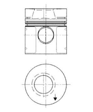 Píst KOLBENSCHMIDT 91551610