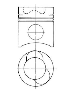 Píst KOLBENSCHMIDT 91681700