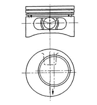 Píst KOLBENSCHMIDT 92123600