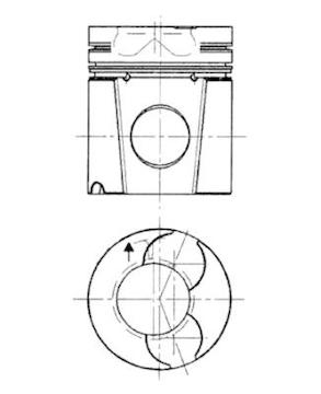 Píst KOLBENSCHMIDT 92128600