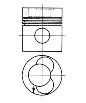 Píst KOLBENSCHMIDT 92581620