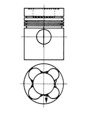 Píst KOLBENSCHMIDT 92582600