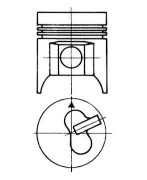 Píst KOLBENSCHMIDT 92813640