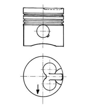 Píst KOLBENSCHMIDT 93065600