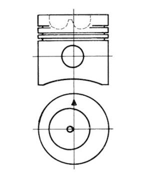 Píst KOLBENSCHMIDT 93069600