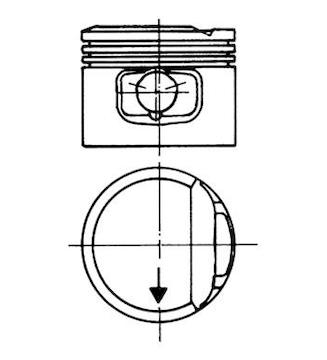 Píst KOLBENSCHMIDT 93117610